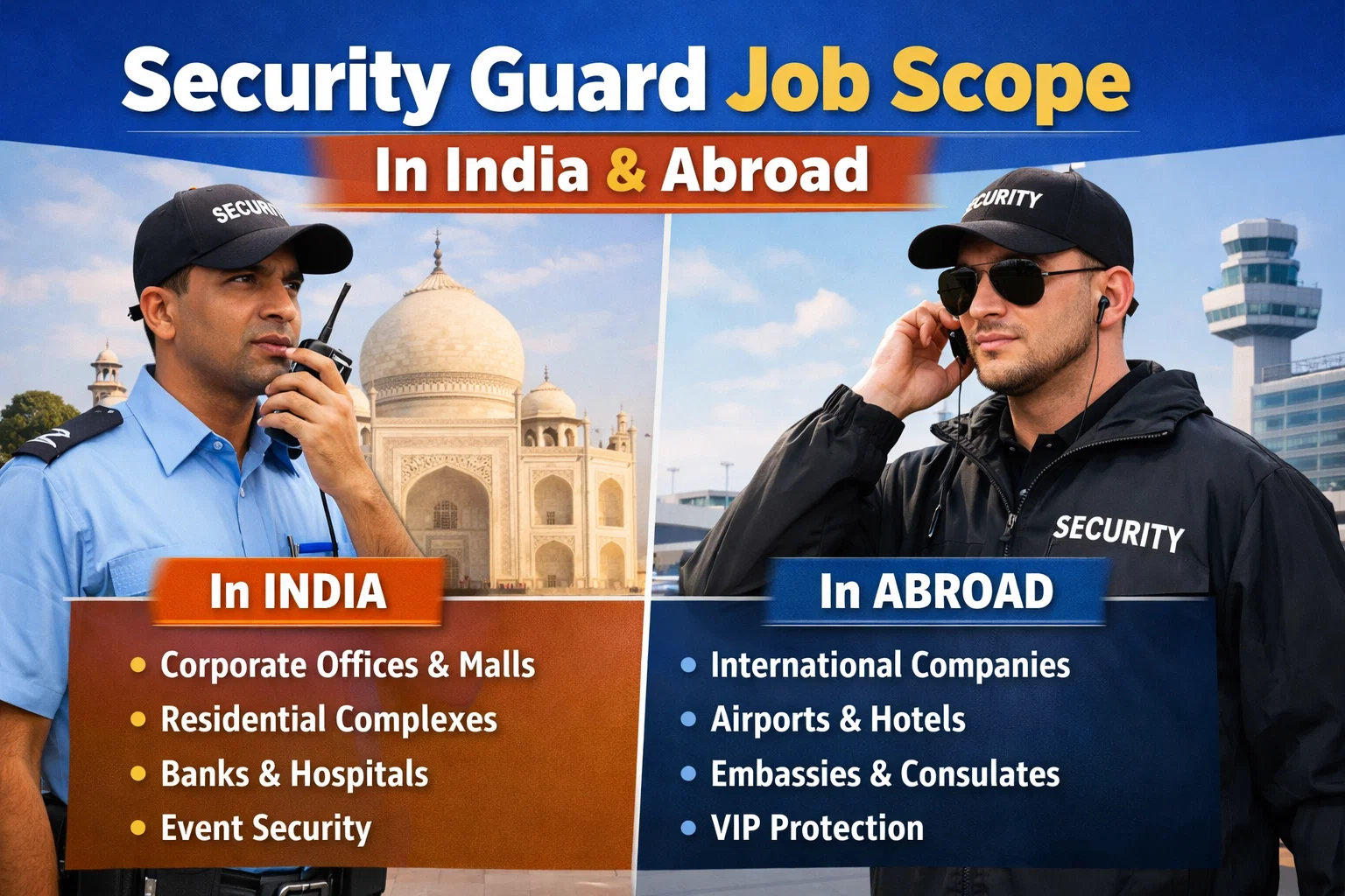 Security Guard Job Scope in India & Abroad