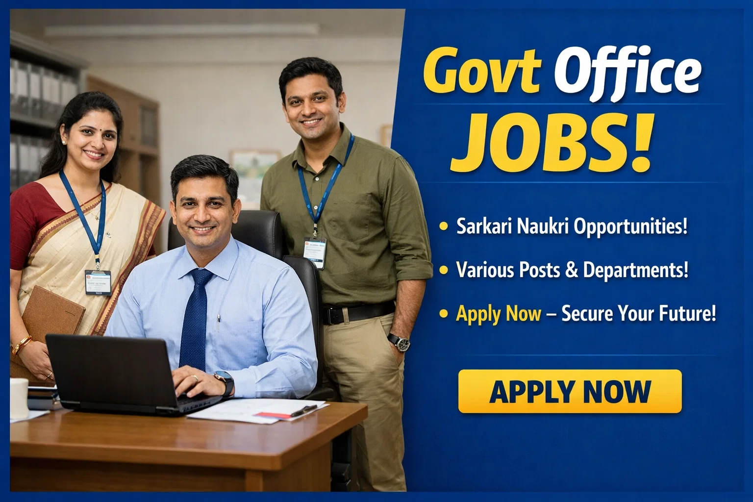government office jobs in india